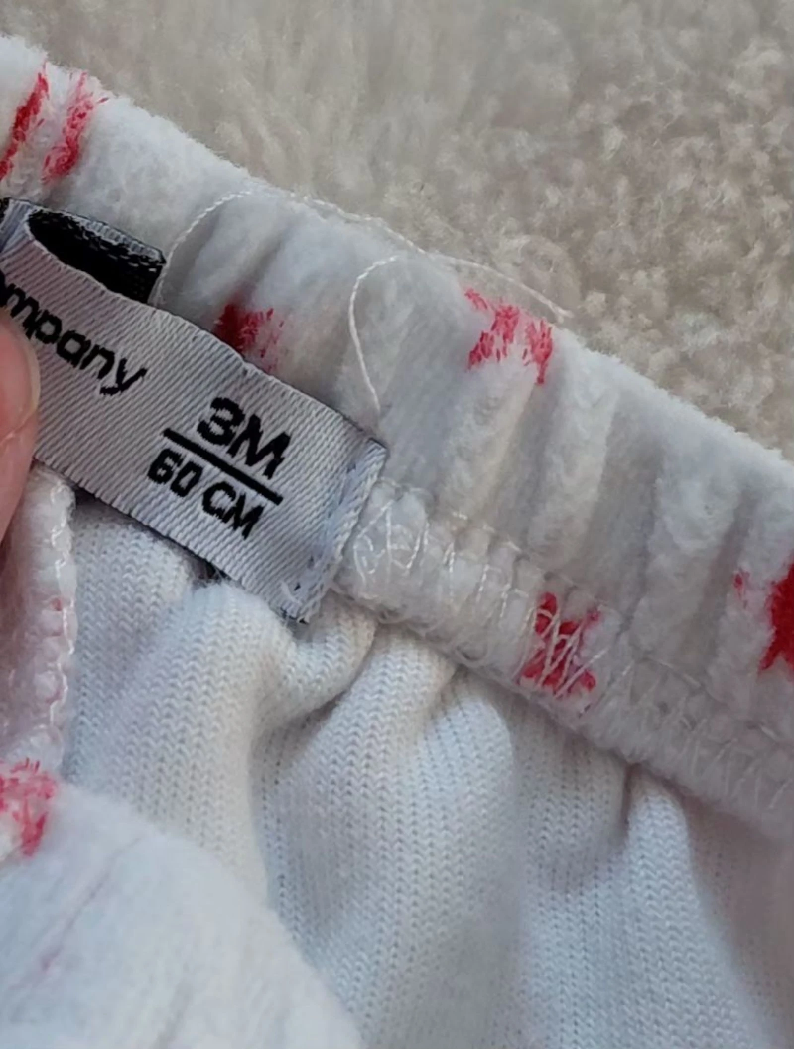 Pantalon avec pieds intégrés en velours 3 mois – photo 3